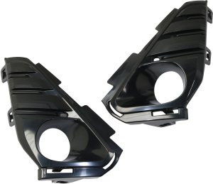 Front Fog Light Molding Pair/Set for GMC Terrain 2018-2021, Right (Passenger) and Left (Driver), Paint to Match, Replacement