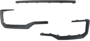Rear Bumper Molding Pair/Set for 2016-2017 GMC Terrain, Pair/Set of 3 - Right (Passenger), Left (Driver), and Center Moldings, Textured Black, Excluding Denali Model, Replacement