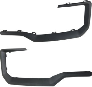 Rear Bumper Molding Pair/Set for 2016-2017 GMC Terrain, Right (Passenger) and Left (Driver), Textured Black, Excludes Denali Model, Replacement