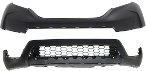 Front Bumper Cover Set of 2, Upper and Lower for 2017 Honda CR-V, Replacement Set