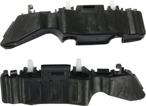 Front Bumper Bracket Pair/Set for Hyundai Accent 2012-2017, Right (Passenger) and Left (Driver), Upper, Hatchback/Sedan, Replacement