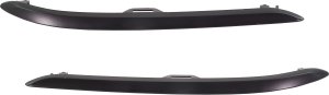 Front Bumper Molding Pair/Set for 2019-2022 Pilot, Right (Passenger) and Left (Driver), Skid Garnish, Textured Replacement