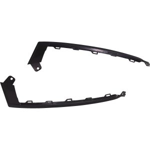 Front Bumper Molding Pair/Set for 2018-2021 Honda Accord LX/Hybrid Models, without Fog Light Hole, Right (Passenger) and Left (Driver) Replacement