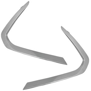 Front Bumper Molding Pair/Set for Hyundai Sonata 2020-2022, Right (Passenger) and Left (Driver), Chrome, Fits Preferred/SE Models, Replacement