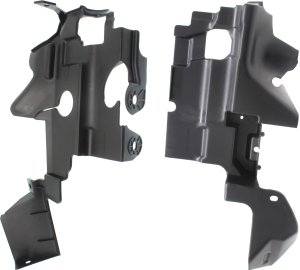 Front Bumper Support Pair/Set for 2016-2018 Honda Civic, Right (Passenger) and Left (Driver) Air Guide Plate, 1.5L Engine, Coupe/Sedan, Excludes Si Model, Replacement