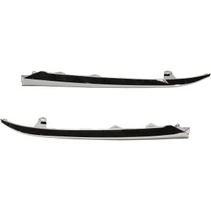 Grille Molding Pair/Set for 2018-2020 Honda Accord, Chrome, Right (Passenger) and Left (Driver), Suitable for EX, EX-L, LX, Touring, Hybrid Models - Replacement Part
