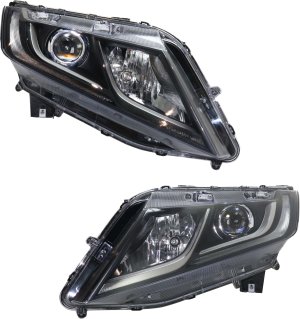 Pair/Set - Headlight Assembly for Honda Odyssey 2018-2022, Right (Passenger) and Left (Driver), Halogen, without Daytime Running Light, Replacement Set
