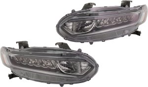 Headlight Assembly Pair/Set for Honda Accord 2018-2022, Right (Passenger) and Left (Driver) Halogen Lights, Suitable for Sedan, EX/EX-L/LX/Sport Models Replacement