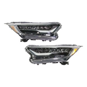Headlight Assembly Pair/Set for 2017-2022 Honda CR-V, Right (Passenger) and Left (Driver), North America Built Vehicle, Excluding Hybrid Touring Model, Replacement
