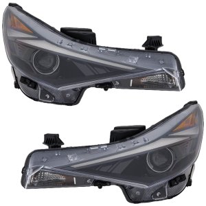 Headlight Assembly Pair/Set for Hyundai Elantra 2021-2023, Right (Passenger) and Left (Driver), Halogen, Hybrid, Non-Hybrid, USA Built Vehicle Replacement