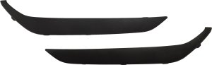 Front Fog Light Molding Pair/Set for Hyundai Tucson 2016-2018, Lower, Right (Passenger) and Left (Driver), Textured Black Replacement