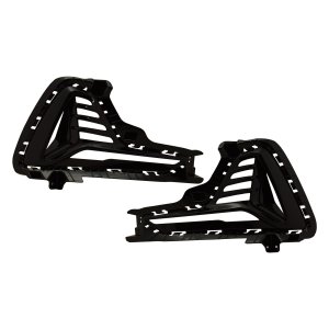 Front Fog Light Cover Pair/Set for Hyundai Sonata 2018-2019, Right (Passenger) and Left (Driver), Black - Replacement