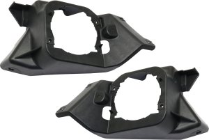 Fog Light Bracket Pair/Set for Honda CR-V 2012-2014, Right (Passenger) and Left (Driver), Textured Black Replacement