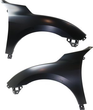 Front Fender Pair/Set for Honda Civic 2017-2021, Right (Passenger) and Left (Driver), Primed (Ready to Paint), Excluding Type R, Hatchback - Replacement