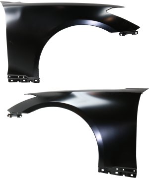 Front Fender Pair/Set for Hyundai Genesis 2015-2016 / G80 2017-2020, Right (Passenger) and Left (Driver), Primed (Ready to Paint), Steel, Replacement