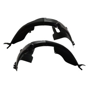 Front Fender Liner Pair/Set for Hyundai Sonata 2018-2019, Right (Passenger) and Left (Driver), Plastic, Injection+Thermo Form, Without Chrome, Excluding Hybrid Model, Replacement