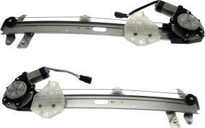 Front Window Regulator Pair/Set for Honda Accord, 2008-2012, Right (Passenger) and Left (Driver), Power, with Motor, Coupe, Replacement