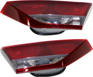 Pair/Set - Tail Light Assembly for Hyundai Elantra 2017-2018, Right (Passenger) and Left (Driver), Inner, Standard Type, USA Built Vehicle, Replacement Set