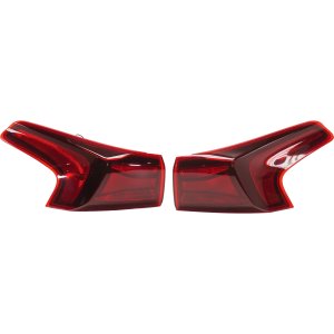 Tail Light Assembly Pair/Set for Hyundai Santa Fe 2019-2020, Outer, Right (Passenger) and Left (Driver), Halogen Replacement