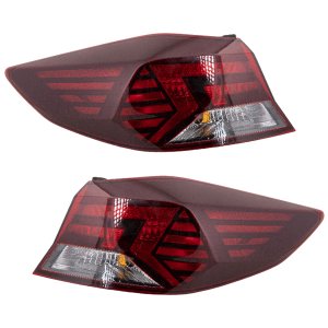 Tail Light Assembly for Hyundai Elantra 2019-2020, Right (Passenger) and Left (Driver), Outer, Halogen, Made for USA Built Vehicle, Replacement Pair/Set