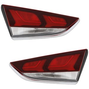 LED Tail Light Assembly Inner Pair/Set for 2018-2019 Hyundai Sonata, Right (Passenger) and Left (Driver), Excludes Hybrid Model, Replacement