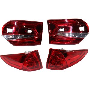 Tail Light Assembly for Honda Odyssey 2018-2023, Right (Passenger) and Left (Driver), Inner and Outer, Halogen, Pair/Set of 4 Replacement
