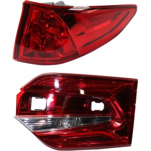 Tail Light Assembly for Honda Odyssey 2018-2023 Right (Passenger), Inner and Outer, Halogen, Set of 2 Replacement