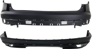 Bumper Cover Set for 2016-2018 Honda Pilot, Rear Upper and Lower, Suitable for Elite and Touring Models - Replacement