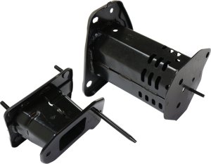Pair/Set - Rear Bumper Bracket for Hyundai Santa Fe/Santa Fe XL 2017-2019, Right (Passenger) and Left (Driver) Sides, Reinforcement Bracket Set, Steel, Excludes Sport Model, Replacement