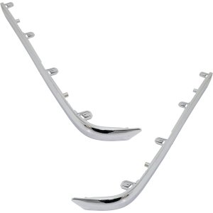 Rear Bumper Molding Pair/Set for 2017-2023 Ridgeline, Chrome Right (Passenger) and Left (Driver), Honda Replacement