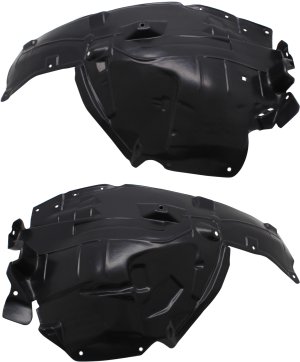 Front Fender Liner for Infiniti Q50, Right (Passenger) and Left (Driver) Front Section, Replacement Pair/Set - Suitable for 2014-2023 Models