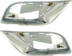 Chrome Bumper Grille Trim Molding Pair/Set for Jeep Grand Cherokee 2017-2021, Right (Passenger) and Left (Driver) Side, Replacement