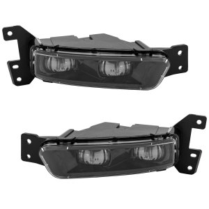 Front Fog Light Assembly LED for Dodge Durango 2014-2022, Jeep Grand Cherokee 2017-2021, Jeep Grand Cherokee WK 2022, Right (Passenger) and Left (Driver), Replacement Pair/Set