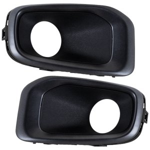 Pair/Set - Front Fog Light Molding for Jeep Renegade 2015-2018, Right (Passenger) and Left (Driver), Textured Black, Type 1 Replacement Set