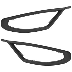 Pair/Set - Fog Light Molding for Jeep Cherokee 2019-2022, Right (Passenger) and Left (Driver), Primed (Ready to Paint), Suitable for Trailhawk/Trailhawk Elite Models, Replacement Set