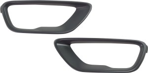 Front Fog Light Molding Pair/Set for 2014-2022 Jeep Grand Cherokee WK, Right (Passenger) and Left (Driver), Primed (Ready to Paint), Suitable for 80th Anniversary, Laredo, Overland, Limited w/o Limited X Package, and 2014-2016 Summit Models, Replacement