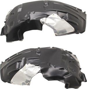 Front Fender Liner Pair/Set for Jeep Wrangler JL 2018-2018 and Gladiator 2020-2023, Plastic, Vacuum Form, Right (Passenger) and Left (Driver), Suitable for 80th Anniversary, Sport, Sport S, Overland Models, Replacement