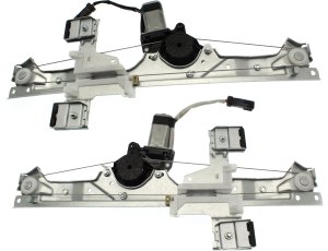 Pair/Set - Front Window Regulator with Motor for Jeep Grand Cherokee 2006-2010, Power, Right (Passenger) and Left (Driver), Replacement Set