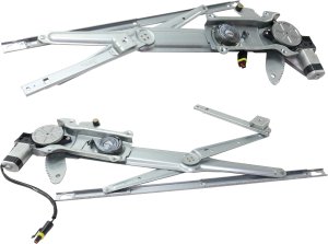 Window Regulator with Motor Power for 1993-1998 Jeep Grand Cherokee, Pair/Set of 2, Right (Passenger) and Left (Driver) Front, Replacement Set