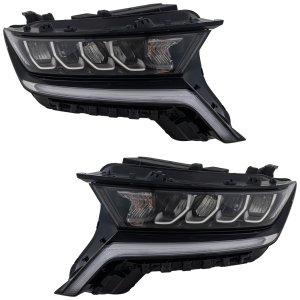 Headlight Assembly Pair/Set for KIA Sorento 2021-2022, LED with Multi Focus Reflector, Right (Passenger) and Left (Driver), Sport Model, Without Integrated Daytime Running Light, Replacement
