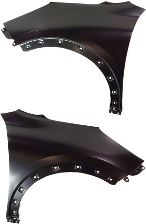 Front Fender Pair/Set for 2017-2022 Kia Niro, Right (Passenger) and Left (Driver), Primed (Ready to Paint), Steel, Replacement