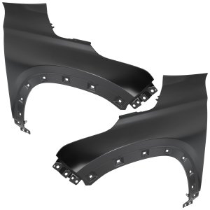 Pair/Set - Front Fender for Kia Seltos 2021-2023, Right (Passenger) and Left (Driver), Steel, without Side Marker Light Holes, Replacement