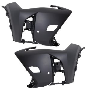 Front Bumper Cover Pair/Set for 2019-2022 Lexus UX200, 2019-2023 UX250H, Right (Passenger) and Left (Driver), Primed (Ready to Paint), F Sport Package, Park Distance Control Sensor, No Headlight Washers Hole Replacement