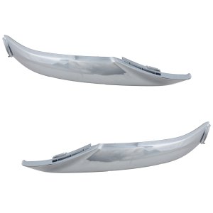 Front Bumper Molding Pair/Set for 2018-2021 Lincoln Navigator, Right (Passenger) and Left (Driver) Side, Chrome Replacement