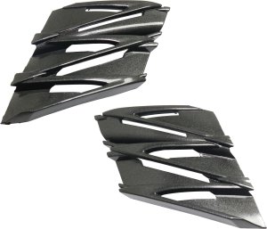 Front Bumper Tow Hook Cover for Lexus NX200T 2015-2017, Right (Passenger) and Left (Driver), Pair/Set of 2, Grille Opening Cover, Painted Gray, with F Sport Package, Replacement