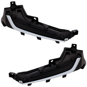 Front Fog Light Cover for Lexus RX350/RX350L, 2020-2022, Right (Passenger) and Left (Driver), Chrome Replacement Pair/Set