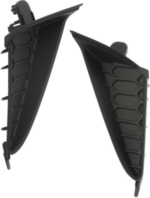 Front Fog Light Molding Pair/Set for 2014-2021 Lexus GX460, Right (Passenger) and Left (Driver), Textured Black Replacement