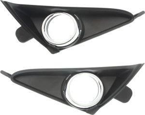 Pair/Set - Fog Light Cover for Lexus GX460 2014-2021, Right (Passenger) and Left (Driver), Textured Black Replacement Set