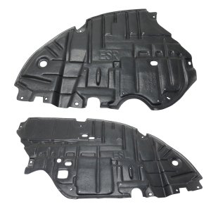 Engine Splash Shield Pair/Set for Lexus ES300H/ES350 (2016-2018), Right (Passenger) and Left (Driver) Under Cover, Vacuum Form, Replacement