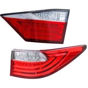 Tail Light Set for Lexus ES300H/ES350 2013-2015, Right (Passenger), Inner and Outer, Lens and Housing, Replacement